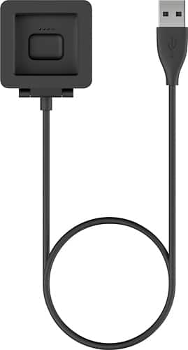 Fitbit - 2.97' Charging Cable for Fitbit Blaze - Black - Larger Front