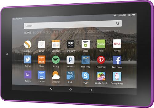 Amazon - Fire - 7" - Tablet - 8GB - Magenta - Angle