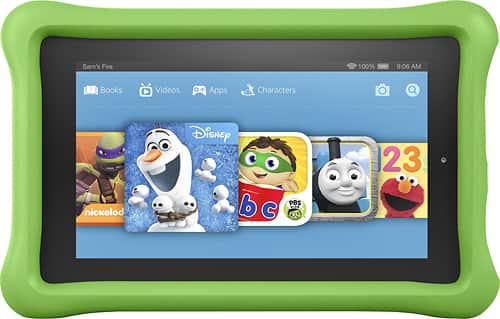 Amazon - Fire Kids Edition - 7" - Tablet - 8GB - Green - Larger Front