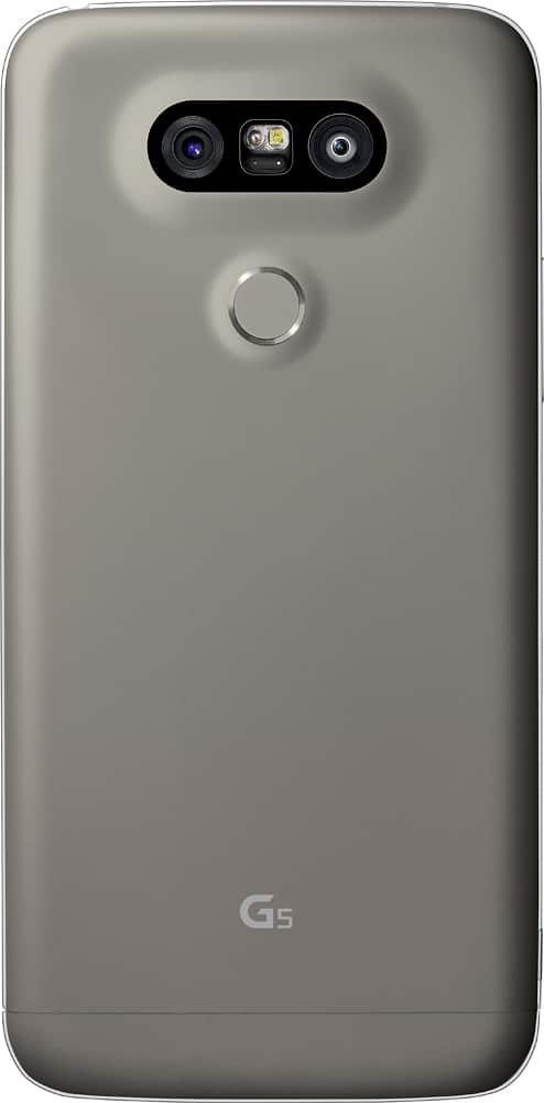LG - G5 with 32GB Memory Cell Phone - Titan (Verizon Wireless) - Back Zoom