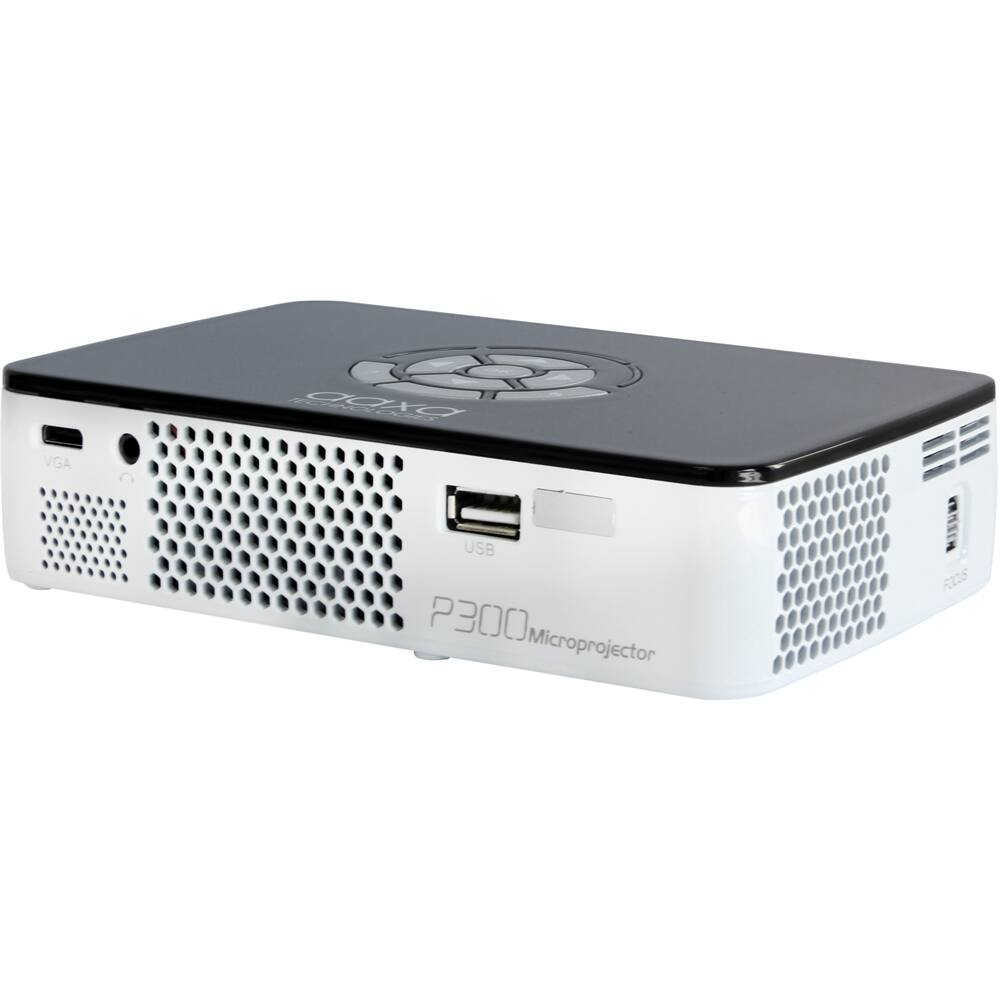 AAXA - Refurbished P300 Pico WXGA DLP Projector - Black/White - Back Zoom