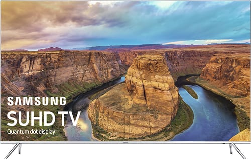 Samsung - 55" Class - (54.6" Diag.) - LED - 2160p - Smart - 4K Ultra HD TV - with High Dynamic Range - Silver - Larger Front