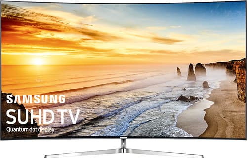 Samsung - 55" Class - (54.6" Diag.) - LED - Curved - 4K SUHD (2160p) - Smart - 4K Ultra HD TV - Black - Larger Front