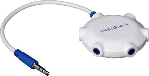 Insignia™ - 6" 5-Way Stereo Splitter - White - Angle