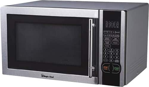 Magic Chef - 1.1 Cu. Ft. Mid-Size Microwave - Stainless-Steel - Angle