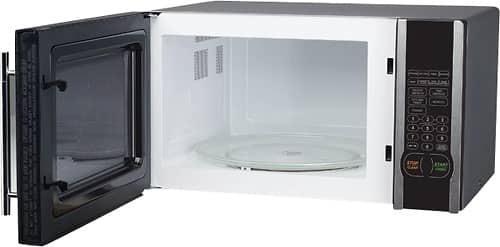 Magic Chef - 1.1 Cu. Ft. Mid-Size Microwave - Stainless-Steel - Alternate View 1