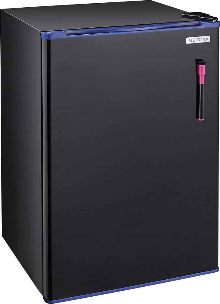 Insignia™ - 2.6 Cu. Ft. Dry-Erase Compact Refrigerator - Blue - Angle Zoom