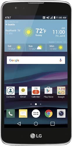 AT&T GoPhone - LG Phoenix 2 4G with 8GB Memory Prepaid Cell Phone - Black - Larger Front
