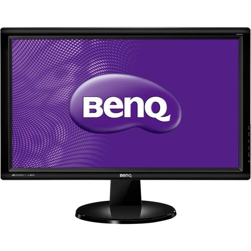 BenQ - 23.6" LED HD Monitor - Black texture Glossy black - Larger Front