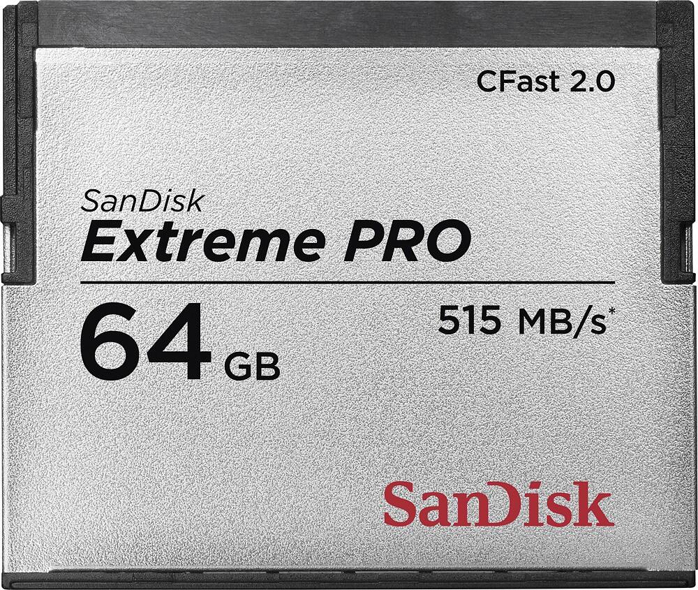 SanDisk - Extreme Pro 64GB CFast 2.0 Card Memory Card - Front Zoom