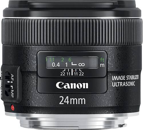 Canon - EF 24mm f/2.8 IS USM Wide-Angle Lens - Black - Alternate View 1