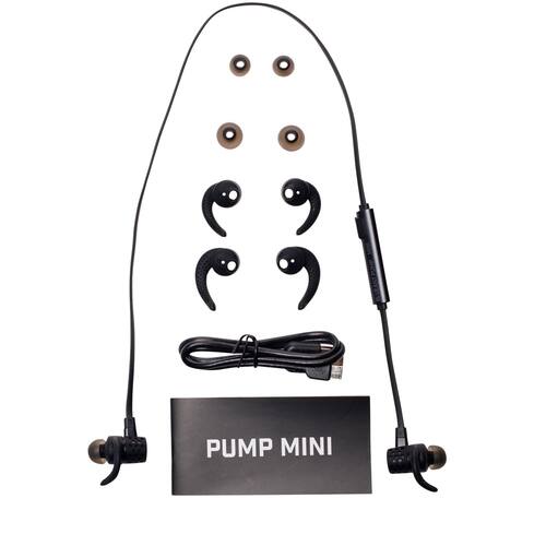 BlueAnt - PUMP MINI In-Ear Wireless Headphones - Black - Larger Front