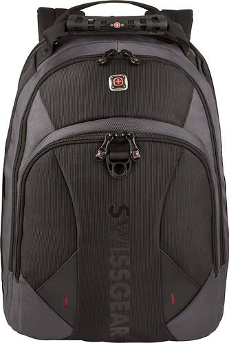 SwissGear - Pulsar Deluxe Laptop Backpack - Black/Gray - Larger Front