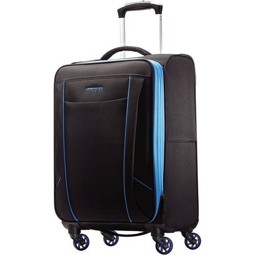 American Tourister - Skylite 20" Spinner - Black; Blue - Larger Front