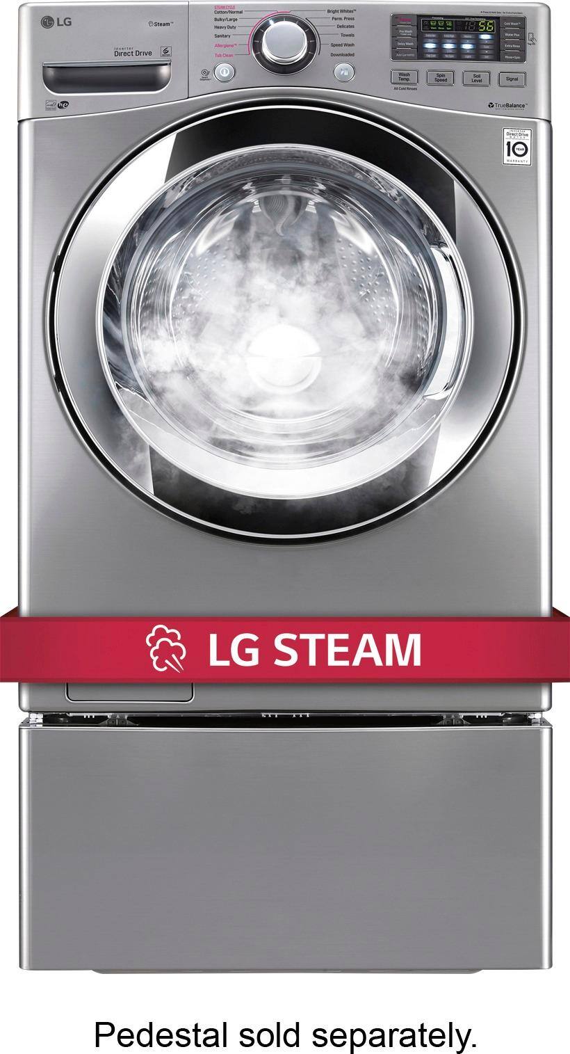LG - 4.5 Cu. Ft. 12-Cycle Front-Loading Washer - Graphite steel - AlternateView11 Zoom