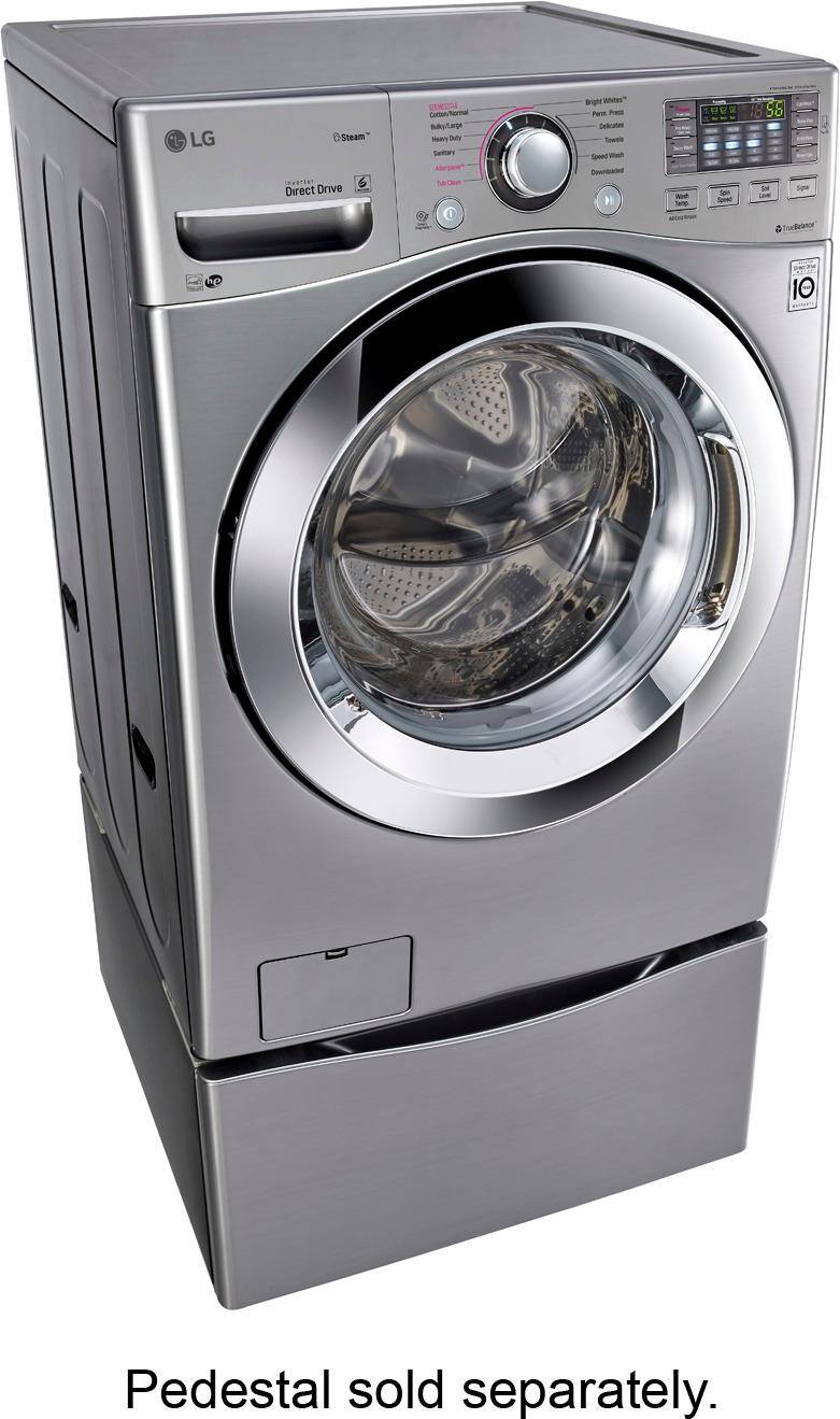 LG - 4.5 Cu. Ft. 12-Cycle Front-Loading Washer - Graphite steel - AlternateView1 Zoom