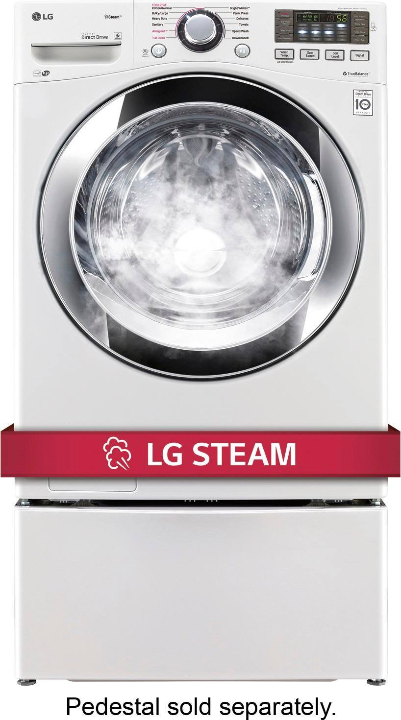 LG - 4.5 Cu. Ft. 12-Cycle Front-Loading Washer - White - AlternateView11 Zoom