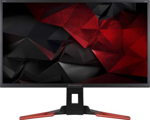 Acer - Predator XB1 32" IPS LED 4K UHD GSync Monitor - Black with Red Accents - Larger Front