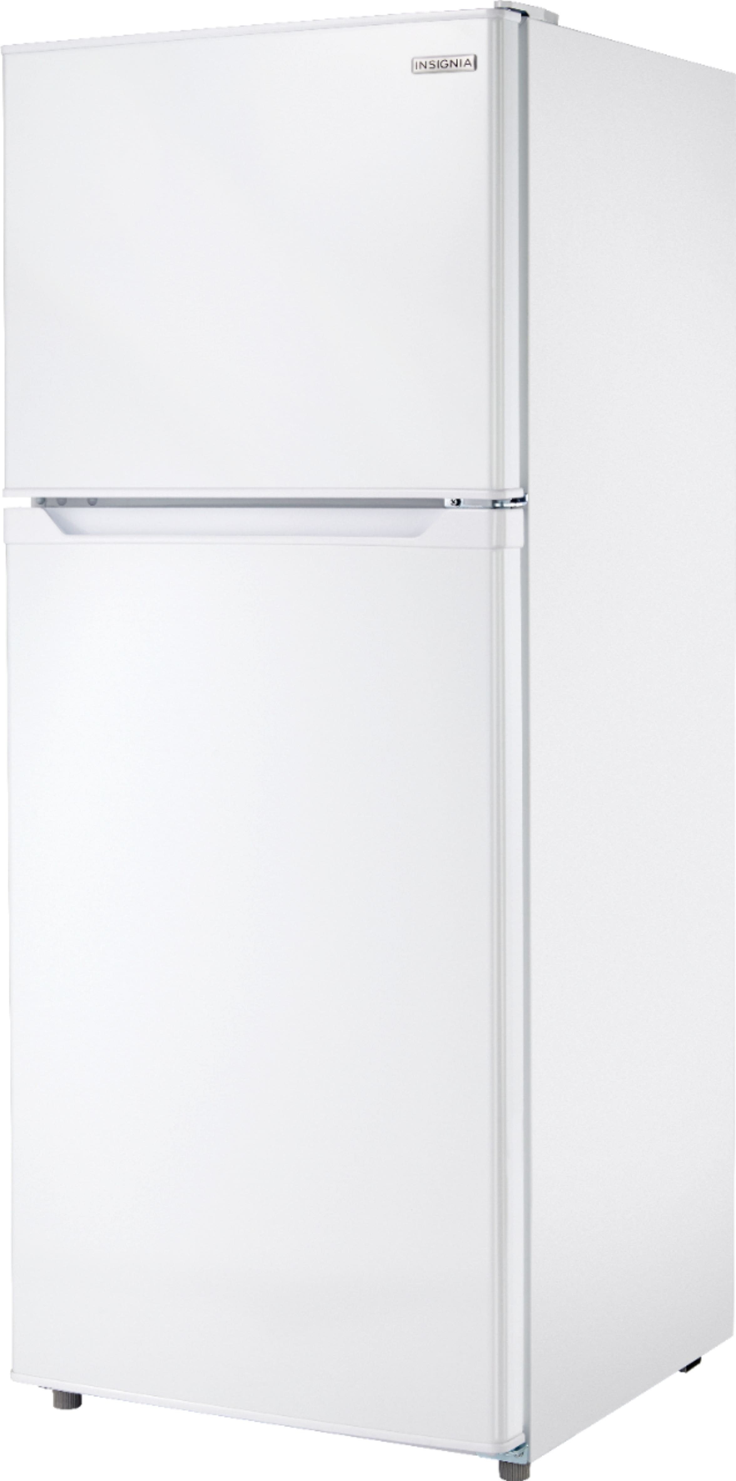 Insignia™ - 9.9 Cu. Ft. Top-Freezer Refrigerator - White - Left Zoom