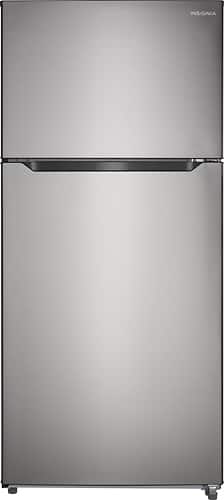 Insignia™ - 18 Cu. Ft. Top-Freezer Refrigerator - Stainless Steel - Larger Front