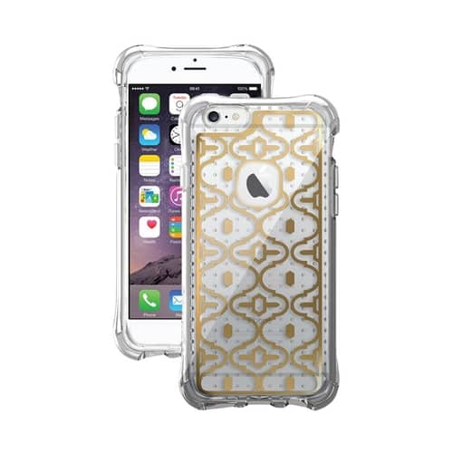 Ballistic - Jewel Mirage Back Cover for Apple iPhone 6 and 6s - Gold kasbah - Larger Front