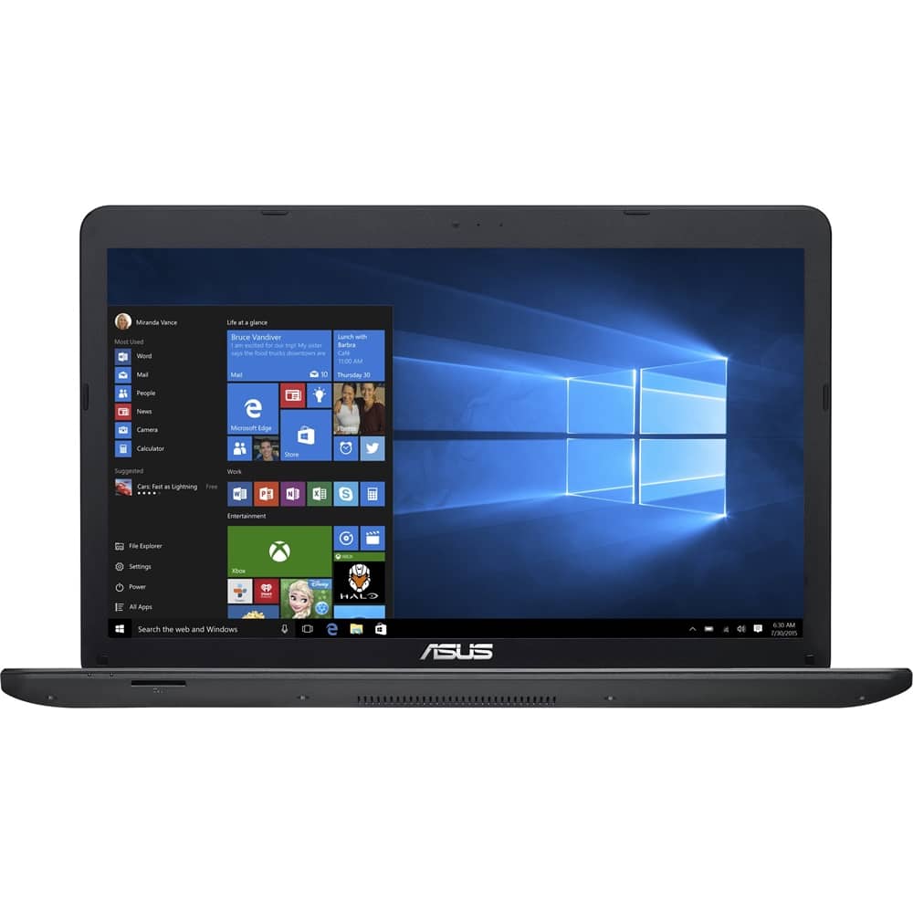 Asus - X751SA 17.3" Laptop - Intel Pentium - 8GB Memory - 1TB Hard Drive - Black - Larger Front