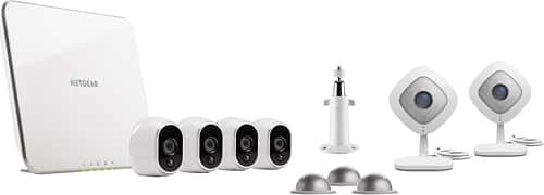 NETGEAR - Arlo 6-Camera Indoor and Outdoor Wireless Surveillance System - Larger Front