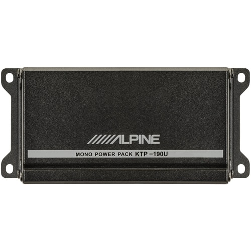 Alpine - Class D Digital Mono Amplifier with Low-Pass Crossover - Black - Larger Front