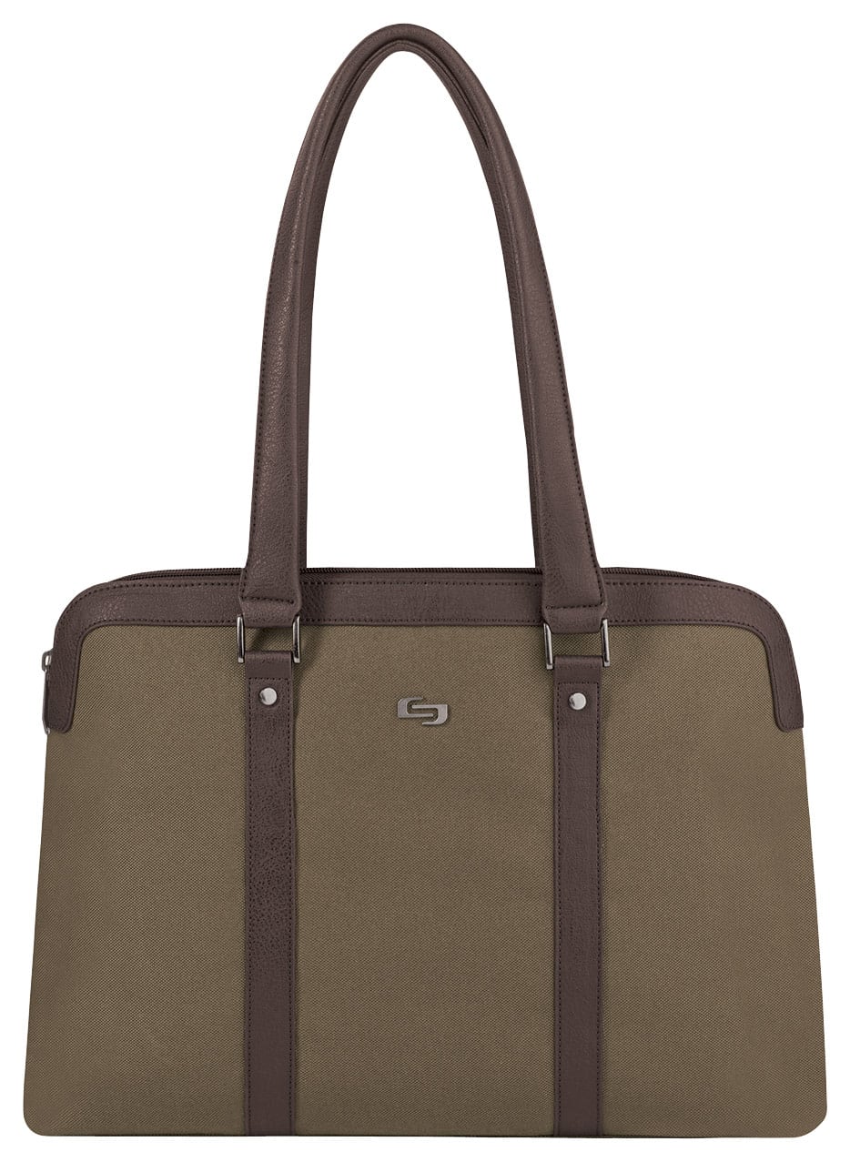 Solo - Executive Ultrabook Laptop Tote - Khaki - Larger Front