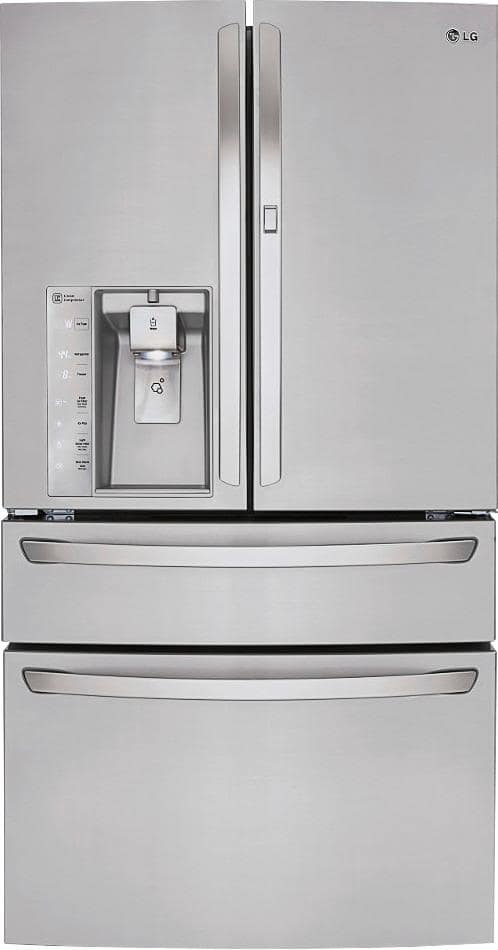 LG - Door-in-Door 29.9 Cu. Ft. 4-Door French Door Refrigerator with Thru-the-Door Ice and Water - Stainless Steel - Larger Front