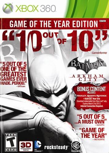 Batman: Arkham City Game of the Year Edition for Xbox 360 or PlayStation 3