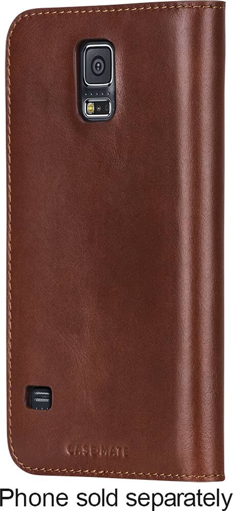 Case-Mate - Wallet Folio Case for Samsung Galaxy S 5 Cell Phones - Brown - Front Zoom
