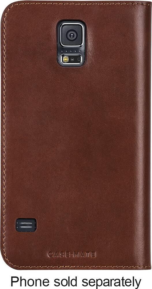 Case-Mate - Wallet Folio Case for Samsung Galaxy S 5 Cell Phones - Brown - AlternateView2 Zoom