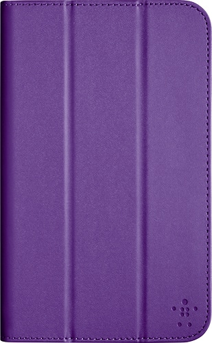 Belkin - Trifold Cover for Samsung Galaxy Tab 4 7" - Purple - Larger Front