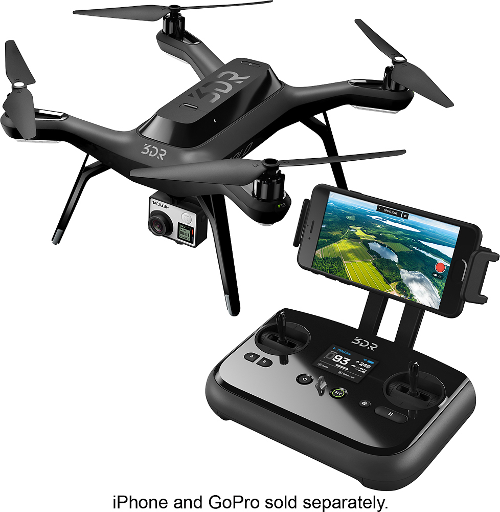 3DR - Solo Drone - Black - Front Zoom