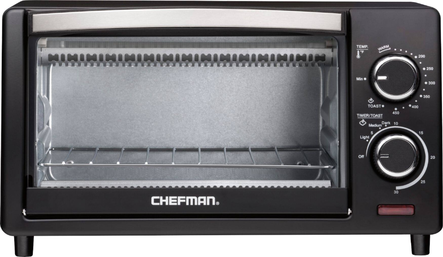 Chefman - 4-Slice Toaster Oven - Black - AlternateView11 Zoom