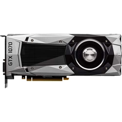 PNY - Founders Edition GeForce GTX 1070 8GB GDDR5X PCI Express 3.0 Graphics Card - Larger Front