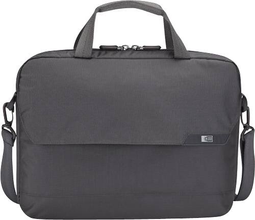 Case Logic - Attaché Laptop Case - Gray - Larger Front