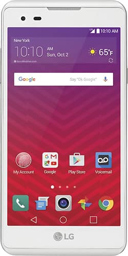Virgin Mobile - LG Tribute HD 4G LTE with 8GB Memory Prepaid Cell Phone - White - Larger Front
