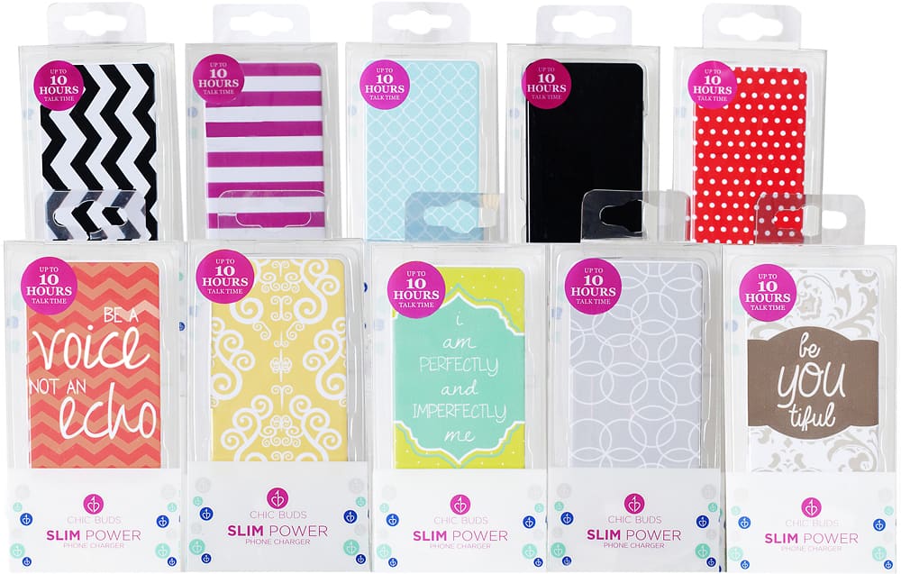 chicBuds - Slim Power Portable Charger - Red - AlternateView3 Zoom