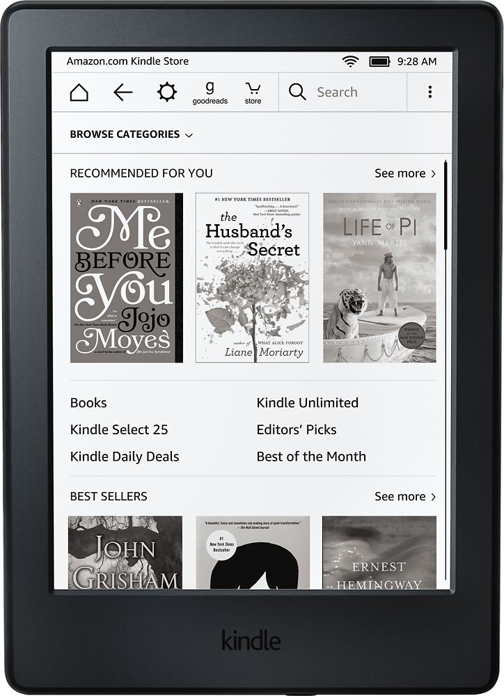 Amazon - Kindle - Black - Front Zoom