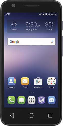 AT&T GoPhone - Alcatel Ideal 4G LTE with 8GB Memory Prepaid Cell Phone - Slate Blue - Larger Front