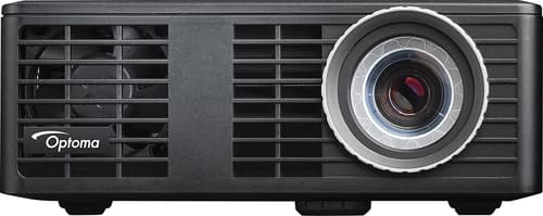 Optoma - Mobile WXGA DLP Projector - Black - Larger Front
