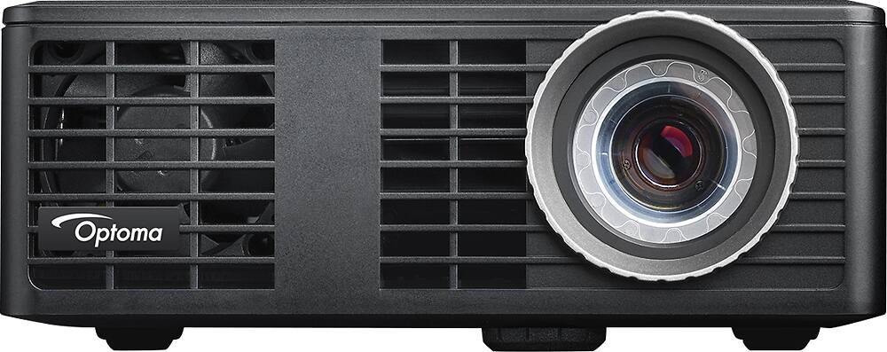 Optoma - Mobile WXGA DLP Projector - Black - Front Zoom
