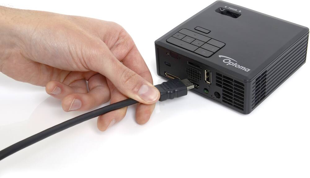 Optoma - Mobile WXGA DLP Projector - Black - AlternateView13 Zoom