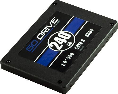 VisionTek - Go-Drive 240GB Internal Serial ATA III Solid State Drive for Laptops - Black - Larger Front