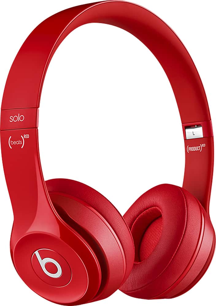 Beats by Dr. Dre - Solo 2 On-Ear Headphones - Red - Front Zoom