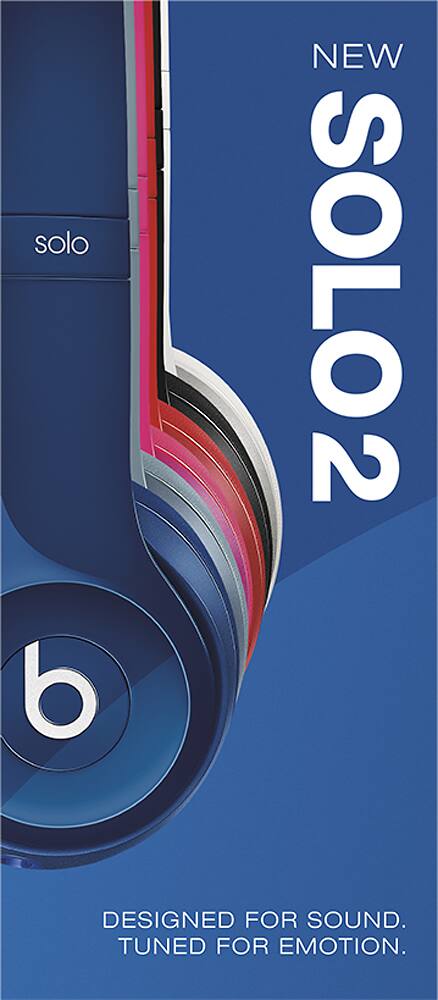 Beats by Dr. Dre - Solo 2 On-Ear Headphones - Red - AlternateView15 Zoom