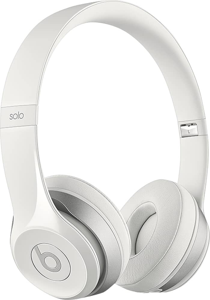 Beats by Dr. Dre - Solo 2 On-Ear Headphones - White - Front Zoom