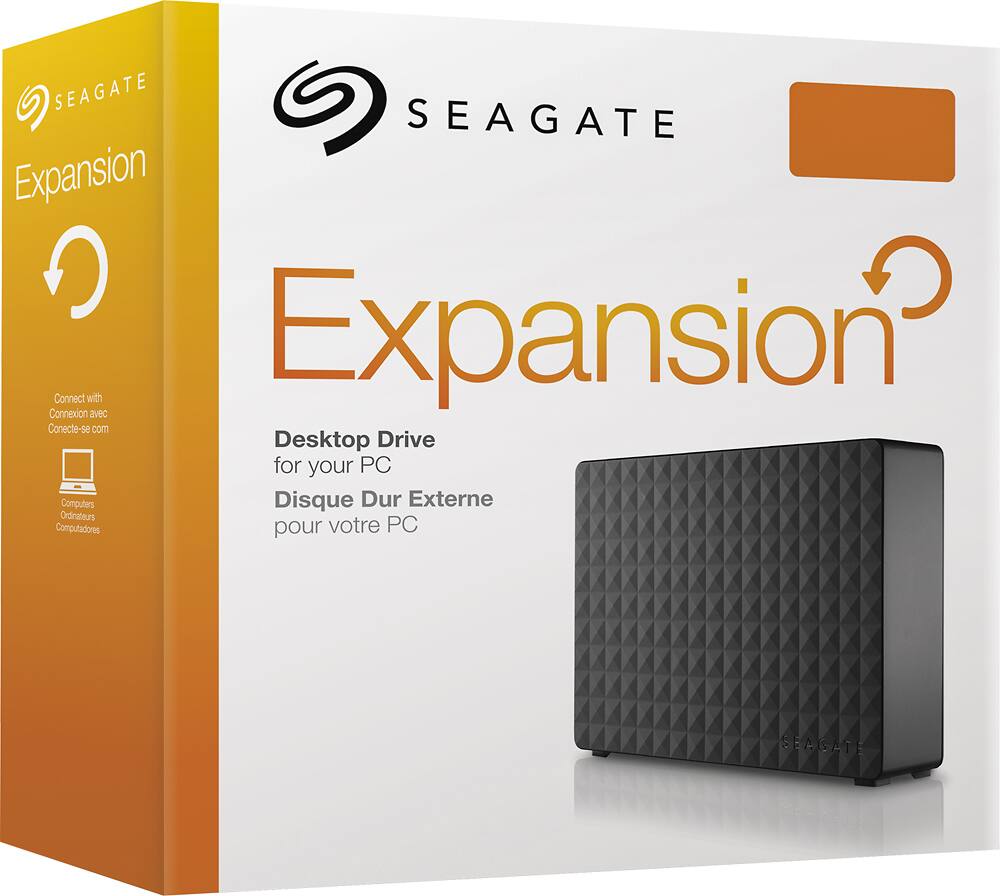 Seagate - Expansion 5TB External USB 3.0 Hard Drive - Black - Angle Zoom